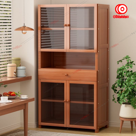 Tủ bếp đa năng cánh kính gỗ MDF Ohaha - TB057