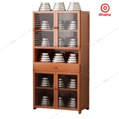 Tủ bếp đa năng cánh kính gỗ MDF Ohaha - TB057