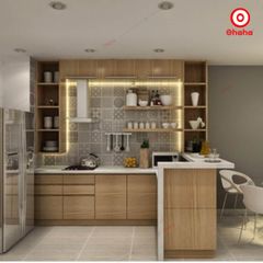 Tủ Bếp Gỗ Hiện Đại Sang Trọng OHAHA - TB016