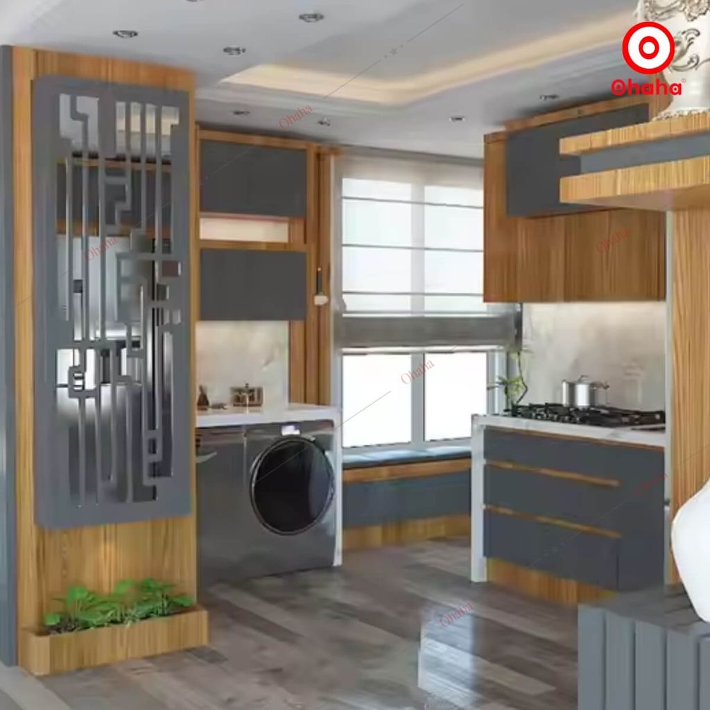 Tủ Bếp Gỗ Hiện Đại Sang Trọng OHAHA - TB018