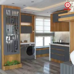 Tủ Bếp Gỗ Hiện Đại Sang Trọng OHAHA - TB018