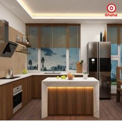 Tủ Bếp Gỗ Hiện Đại Sang Trọng OHAHA - TB020