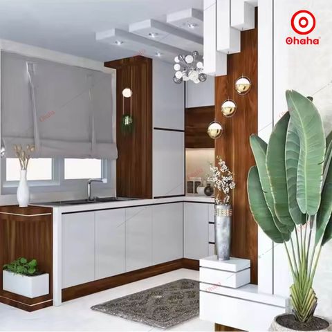 Tủ Bếp Gỗ Hiện Đại Sang Trọng OHAHA - TB031