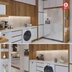 Tủ Bếp Gỗ Hiện Đại Sang Trọng OHAHA - TB032