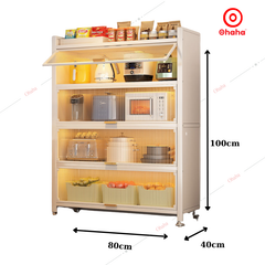 Tủ bếp gỗ MDF cánh kính - TB051