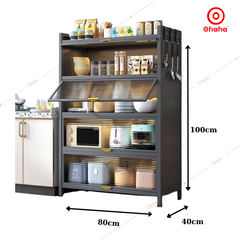 Tủ bếp gỗ MDF cánh kính - TB051