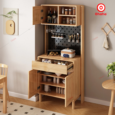 Tủ bếp gỗ MDF Ohaha nhiều tầng đa năng - TB064