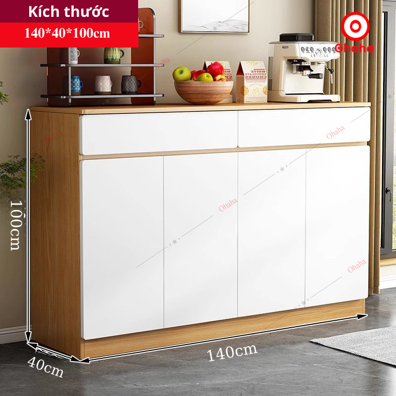 Tủ bếp gỗ MDF phong cách đơn giản - TB072