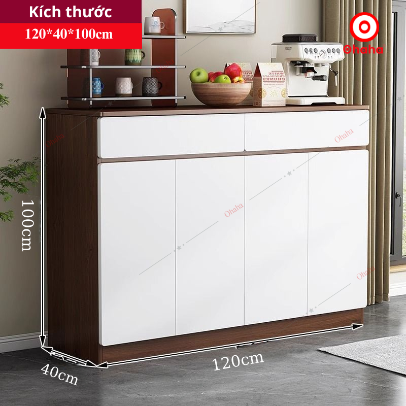 Tủ bếp gỗ MDF phong cách đơn giản - TB072