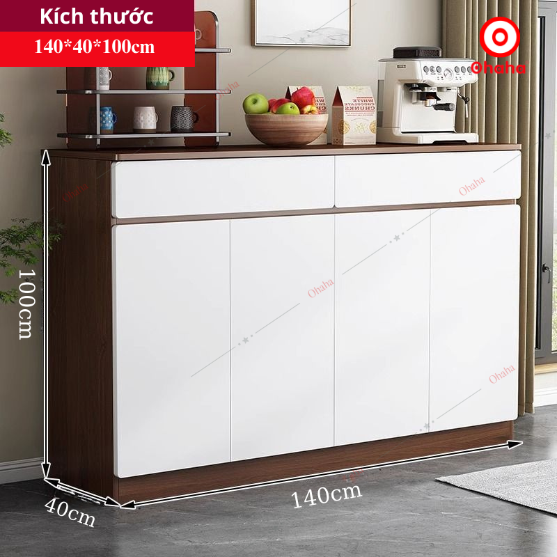 Tủ bếp gỗ MDF phong cách đơn giản - TB072