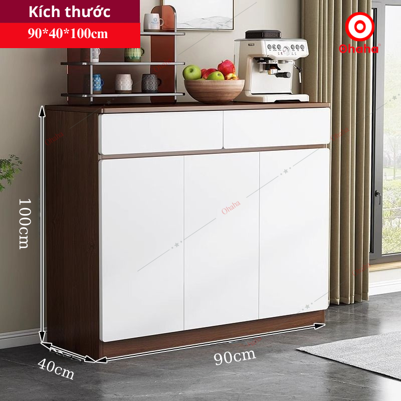 Tủ bếp gỗ MDF phong cách đơn giản - TB072