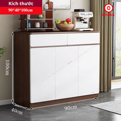 Tủ bếp gỗ MDF phong cách đơn giản - TB072