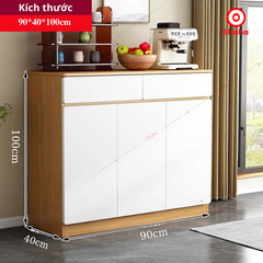 Tủ bếp gỗ MDF phong cách đơn giản - TB072