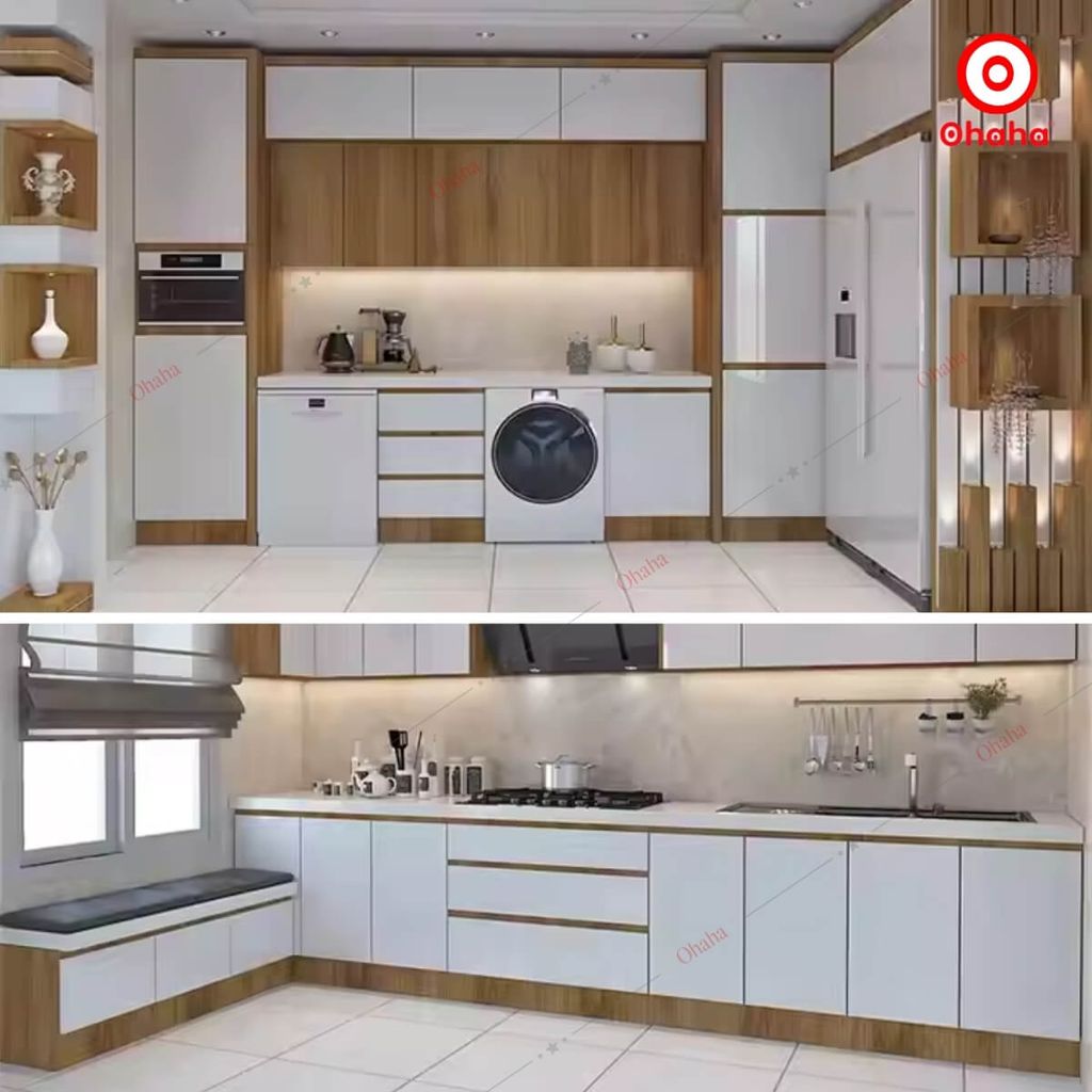 Tủ Bếp Gỗ Hiện Đại Sang Trọng OHAHA - TB032