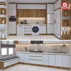 Tủ Bếp Gỗ Hiện Đại Sang Trọng OHAHA - TB032