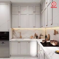 Tủ Bếp Gỗ Phong Cách Tân Cổ Điển OHAHA - TB033