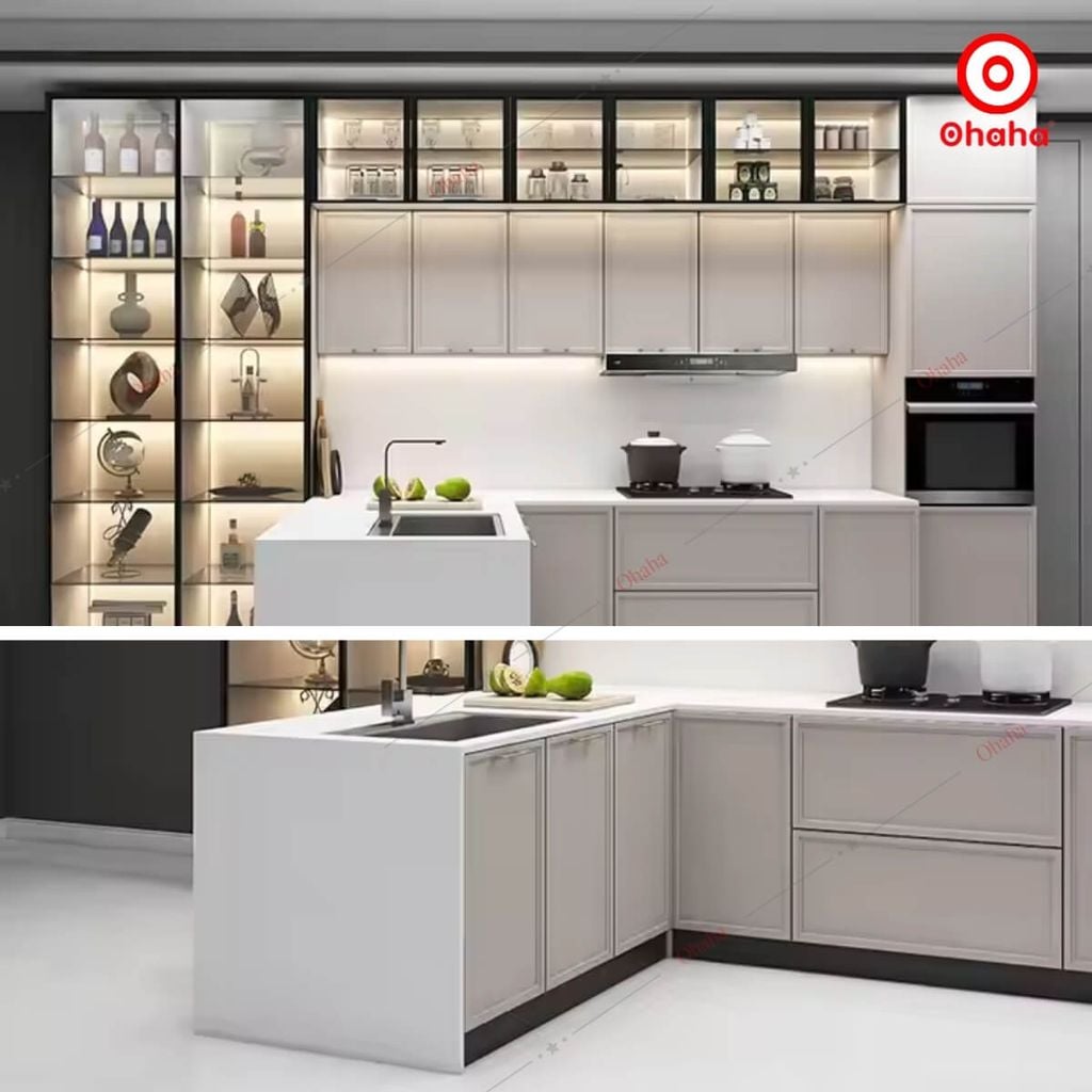Tủ Bếp Hiện Đại Cao Cấp OHAHA - TB038