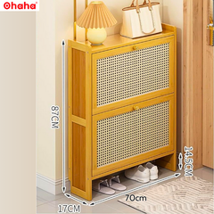 Tủ giày siêu mỏng cánh mây đan cao cấp Ohaha - TGCC019