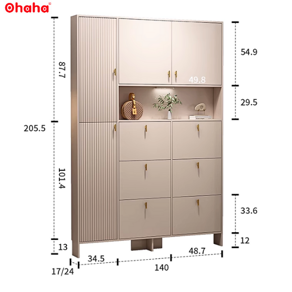 Tủ giày thông minh siêu mỏng cao cấp Ohaha - TGCC020