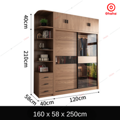 Tủ quần áo cánh kính cao cấp OHAHA - TCK011