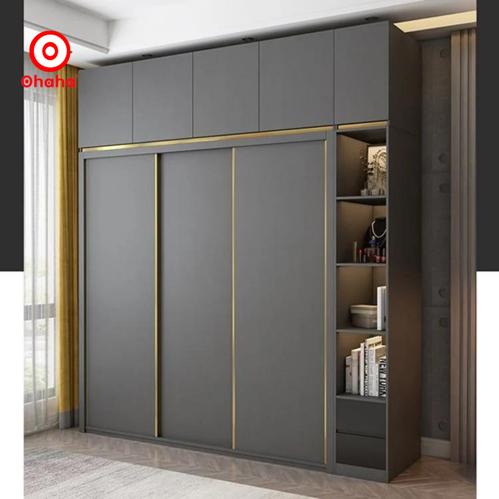 Tủ Quần Áo Gỗ Công Nghiệp Cao Cấp OHAHA Cánh Lùa - CL006