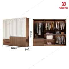 Tủ quần áo gỗ công nghiệp cao cấp Ohaha - TACC20