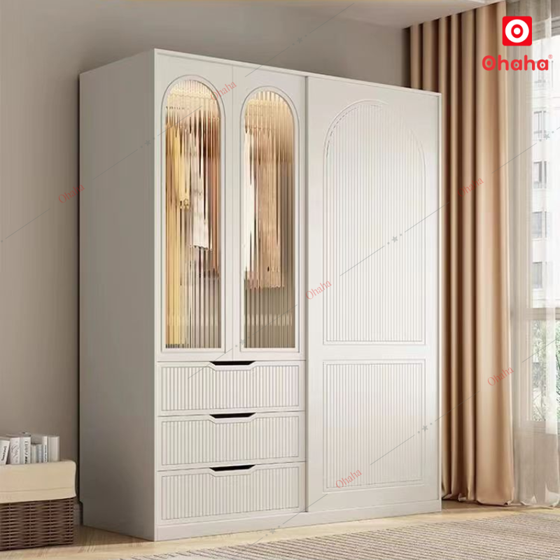 Tủ quần áo gỗ công nghiệp cửa lùa Ohaha - CL030