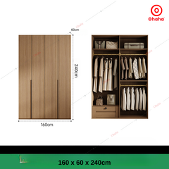 Tủ quần áo gỗ công nghiệp hiện đại Ohaha - HĐ016