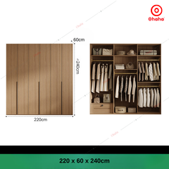Tủ quần áo gỗ công nghiệp hiện đại Ohaha - HĐ016