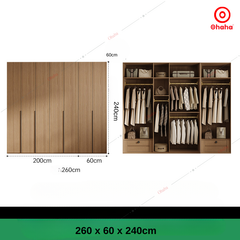 Tủ quần áo gỗ công nghiệp hiện đại Ohaha - HĐ016