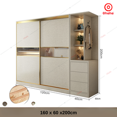 Tủ quần áo gỗ công nghiệp hiện đại Ohaha - HĐ015