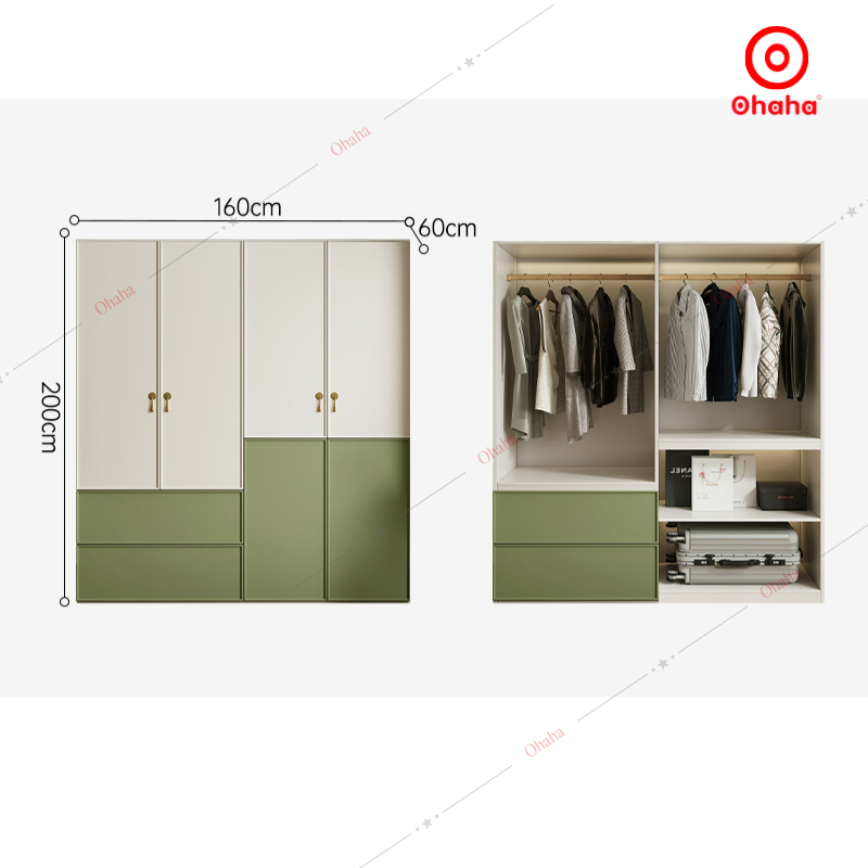 Tủ quần áo gỗ công nghiệp hiện đại Ohaha - HĐ020