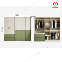 Tủ quần áo gỗ công nghiệp hiện đại Ohaha - HĐ020