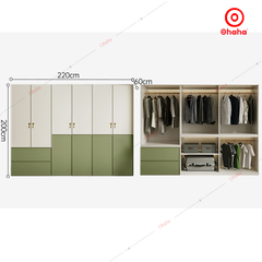 Tủ quần áo gỗ công nghiệp hiện đại Ohaha - HĐ020