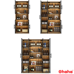Tủ rượu gỗ công nghiệp Ohaha - TR001