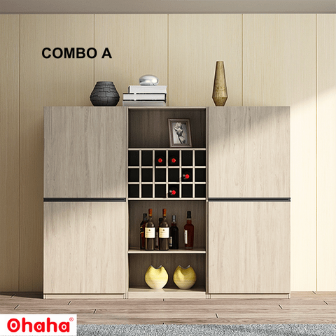 Tủ rượu gỗ công nghiệp Ohaha - TR010