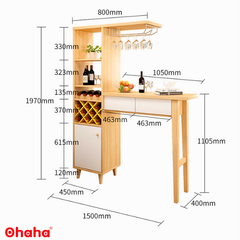 Tủ rượu gỗ công nghiệp Ohaha - TR008