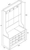 Tủ giày cao cấp có giá treo Ohaha màu nâu - TGCC031