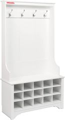 Tủ giày cao cấp có giá treo Ohaha màu trắng - TGCC030