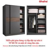 Tủ Quần Áo Gỗ Công Nghiệp 2 Cánh Lùa Phối Màu Hiện Đại OHAHA - PM001