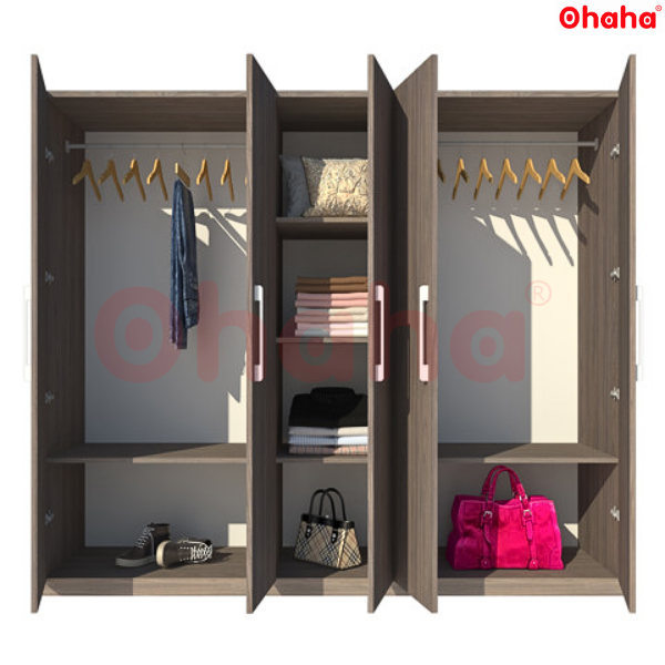 Tủ quần áo gỗ công nghiệp 5 cánh Ohaha - TQA011
