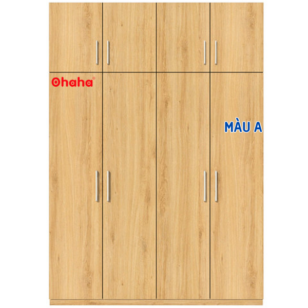 Tủ quần áo gỗ công nghiệp 2 tầng 4 cánh Ohaha - TQA033