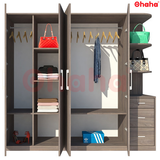 Tủ Quần Áo Gỗ Công Nghiệp 4 Cánh OHAHA - TQA048