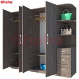 Tủ Quần Áo Gỗ Công Nghiệp 4 Cánh OHAHA - TQA048