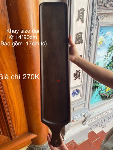  065- Khay chữ nhật tay cẩm 14*90cm 