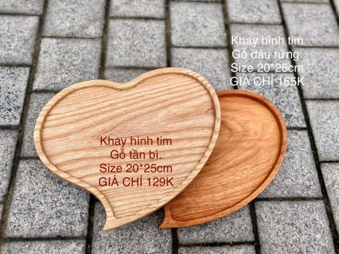  115 - Khay tim gỗ dâu rừng 20*25 cm-MOCK0007 