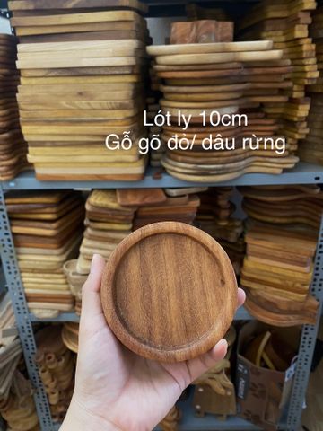  067- Lót ly gỗ dâu rừng 8cm và 10cm 