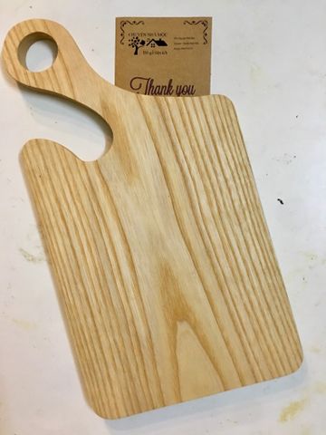  Thớt tay lệch gỗ tần bì 23*30 cm(+12 cm tay cầm)- MOC0019 