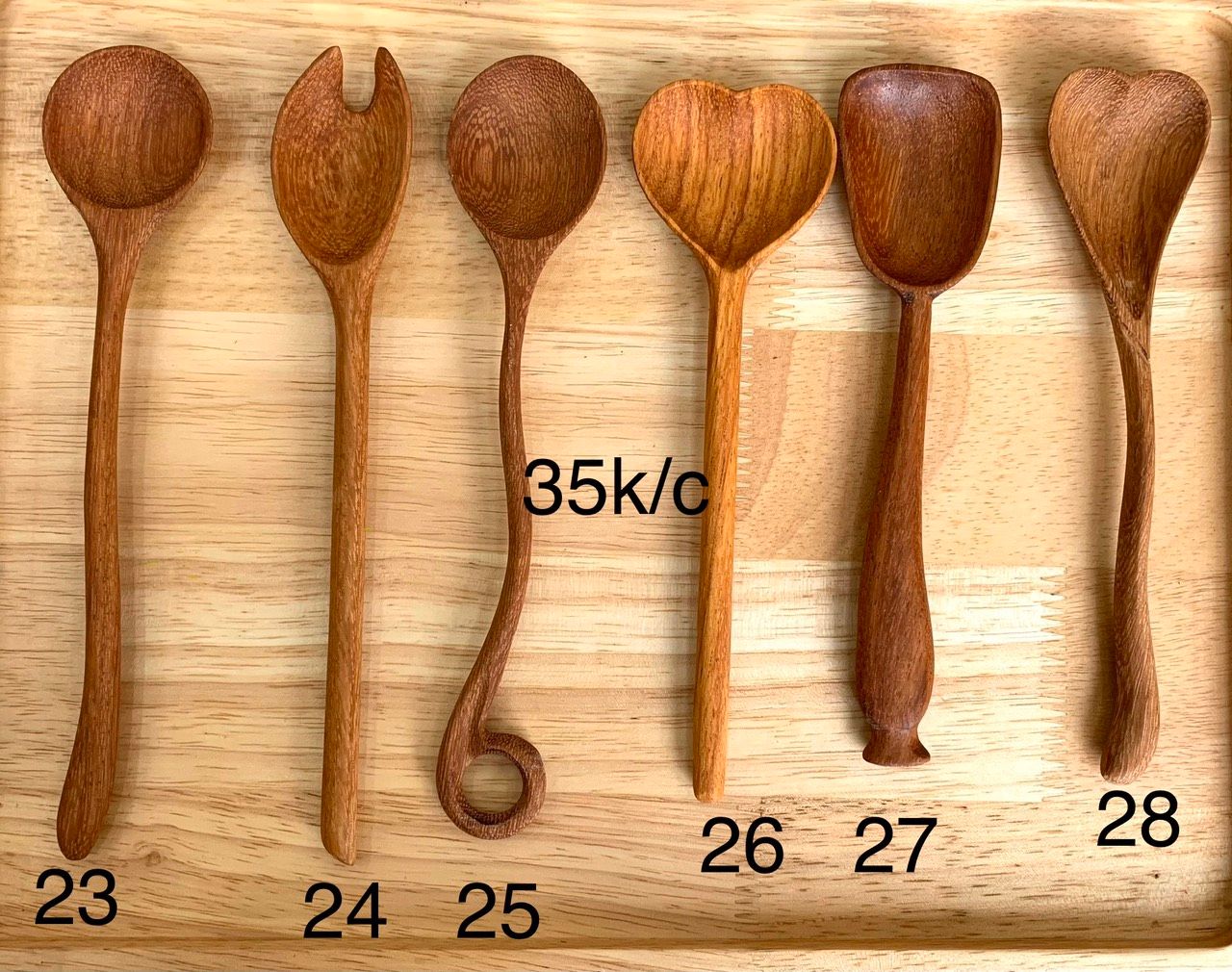 Thìa gỗ các mẫu