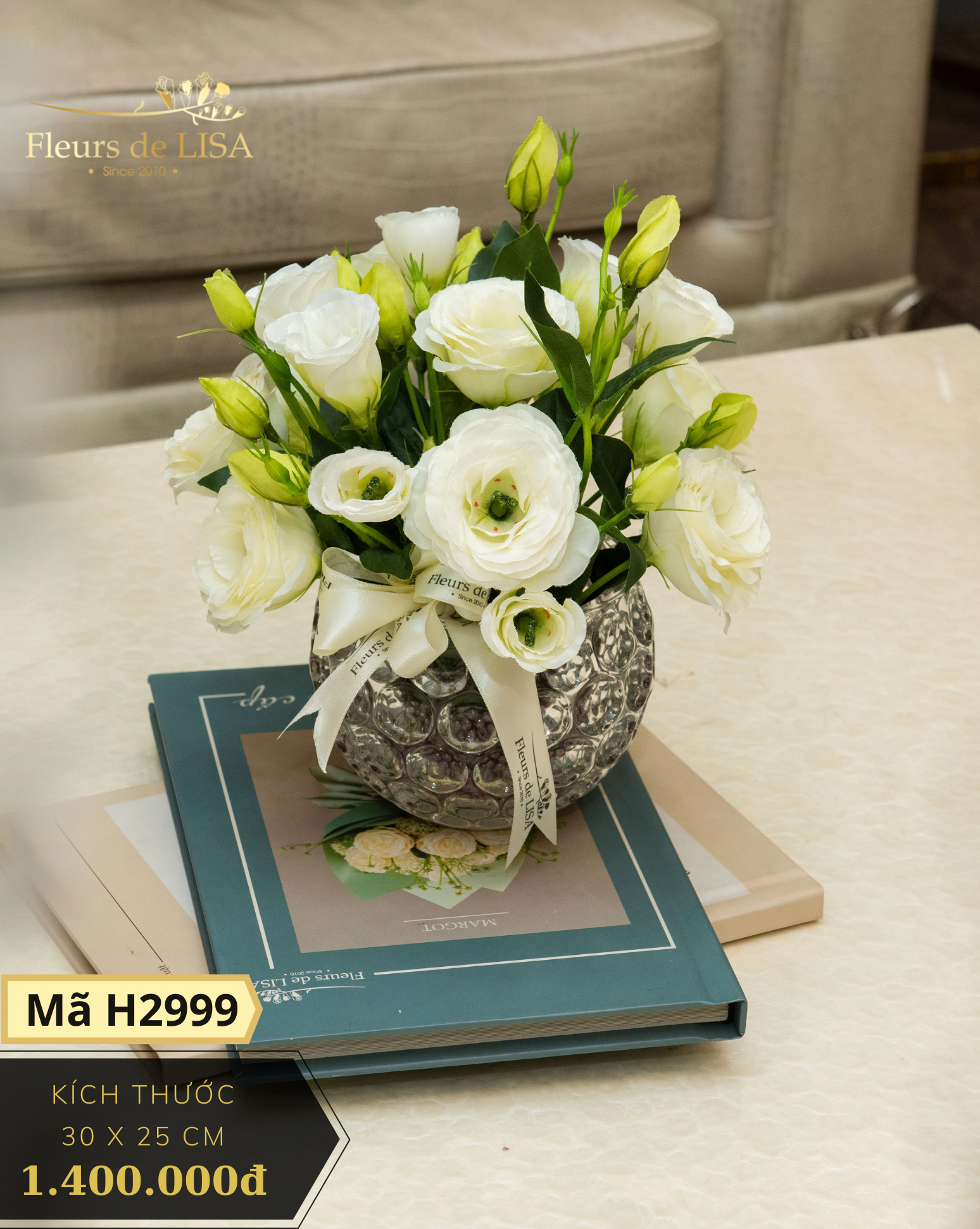 Beudy - Bình hoa cát tường để bàn – Fleurs de LISA - Hoa lụa phong ...
